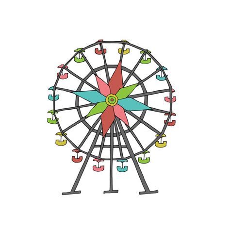 Simple Ferris Wheel Drawing At Explore Collection