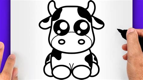 Comment Dessiner Une Vache Kawaii Facilement Pour DÉbutant Youtube