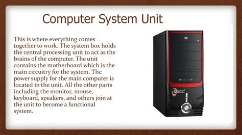 Types Of Computer System Units