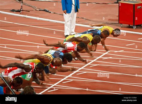 Olympic 100m Start 100m Sprint Images Stock Photos Vectors