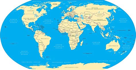 Pacific And Atlantic Ocean Map