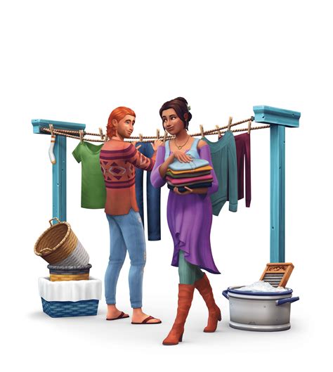 The Sims 4 Laundry Day Stuff Official Assets Logo Renders Screens