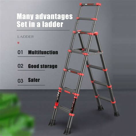 59ft Portable Telescopic Ladder A Frame Extension Ladder Folding Step
