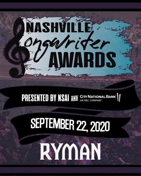 Nashville Songwriter Awards Set For Sept 22 Nashville Songwriters