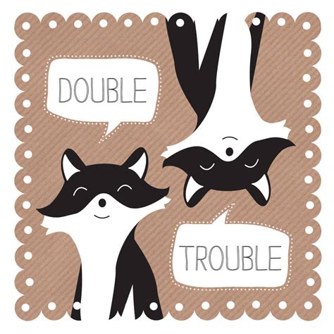Double Trouble Fox Twins Card By Allihopa