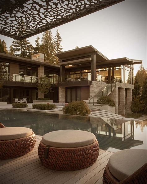 Indoor Outdoor Patio Stone Veneer Exterior Modern Dream Home Design