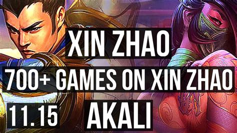 Xin Zhao Vs Akali Top Defeat Solo Kills Games Legendary Br Grandmaster V