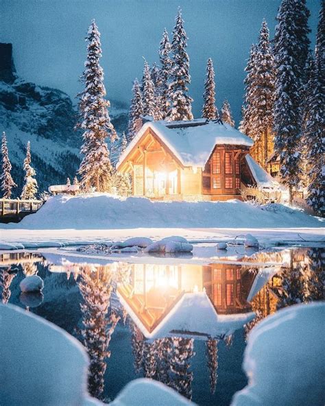 Emerald Lake Lodge Canada Winter Landscape Photography Canadian