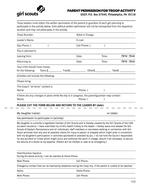 girl scout permission slip 2010 2023 form fill out and sign printable pdf template signnow