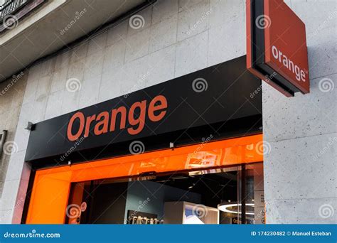 Orange Logo On Orange Shop Editorial Photography Image Of Mobile