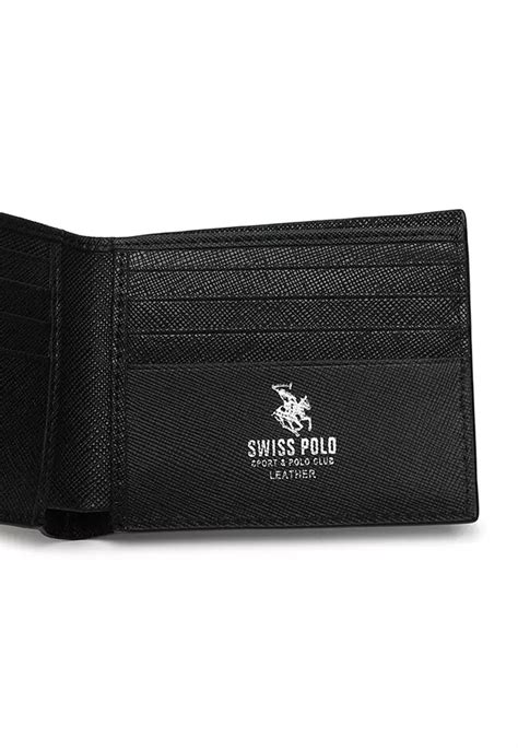 Buy Swiss Polo Genuine Leather Rfid Short Wallet Black Online Zalora