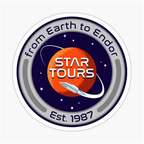 Star Tours Sticker For Sale By Chasekiefer Redbubble