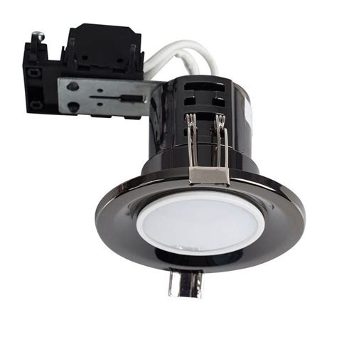 Black Chrome Fire Rated Downlight Fixed Gu10 3 Year Warranty