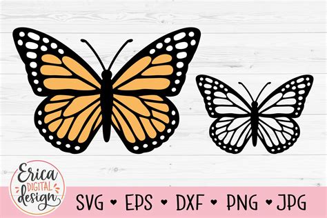 Monarch Butterfly Svg Cut Files Cute Orange Butterfly Spring 959958