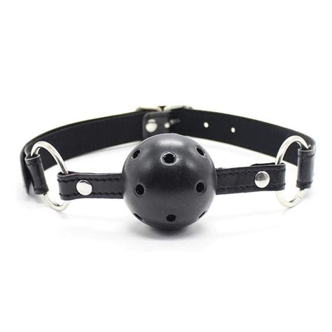 Silicone Ball Oral Fixation Bondage Mouth Gag Mouth Stuffed Pu Leather Band Adult Sex Toy
