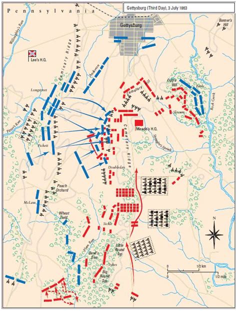 Battle Of Gettysburg Map