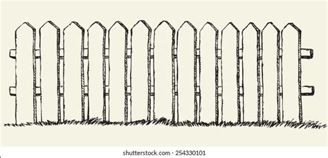 How To Draw A Fence Easy Step By Step