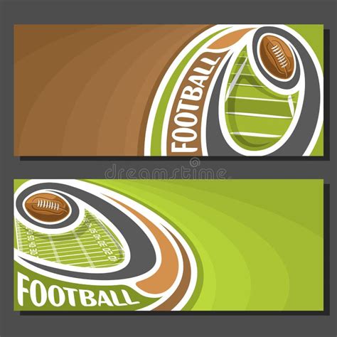 Vector Banners For American Football Stock Vector Illustration Of