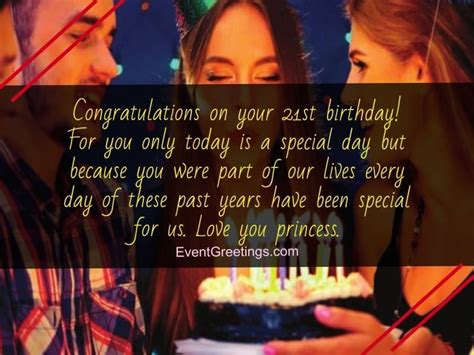 21st birthday comes once in a lifetime. Happy 21st Birthday - Quotes and Wishes With Love Events ...
