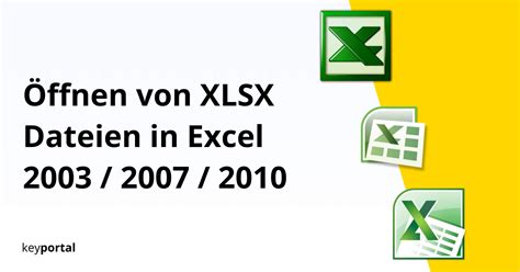 Lösen können sie das problem mit excel inquire. Öffnen von XLSX Dateien in Excel 2003 / 2007 / 2010 ...