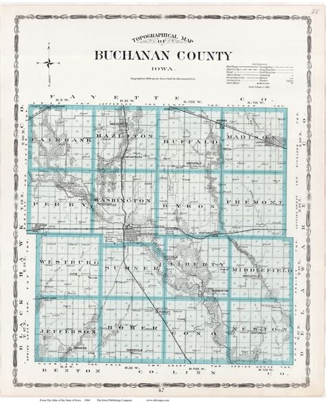 Buchanan County Iowa 1904 Iowa State Atlas 28 Old Maps