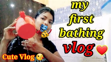 My First Bathing Vlog 🔥 Desi Bath Vlog Bathing Vlog In Bathroom