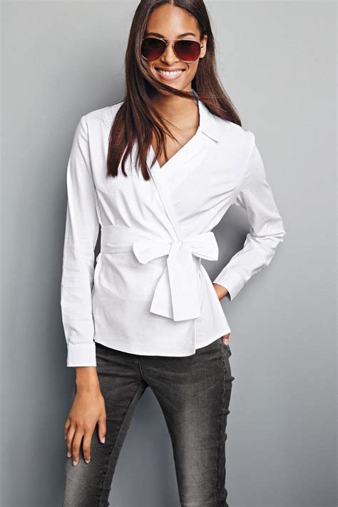 Buy White Wrap Shirt From The Next Uk Online Shop Casual Wear Women