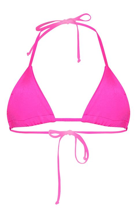 Pink Mix And Match Triangle Bikini Top Prettylittlething