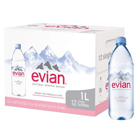 Evian Natural Spring Water 1l 12 Pk Pack Of 2 Buy Online In