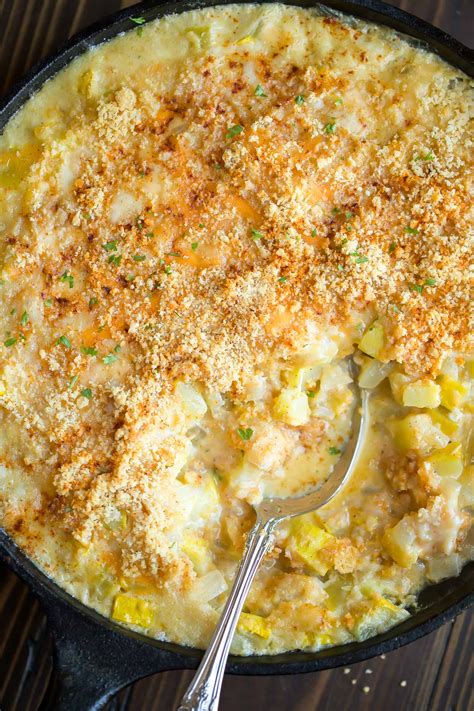 Easy Cheesy Squash Casserole Peas And Crayons