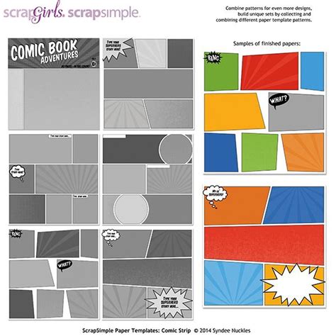 Digital Scrapbooking Kit Comic Strip Paper Mini 2 By Syndee Nuckles At