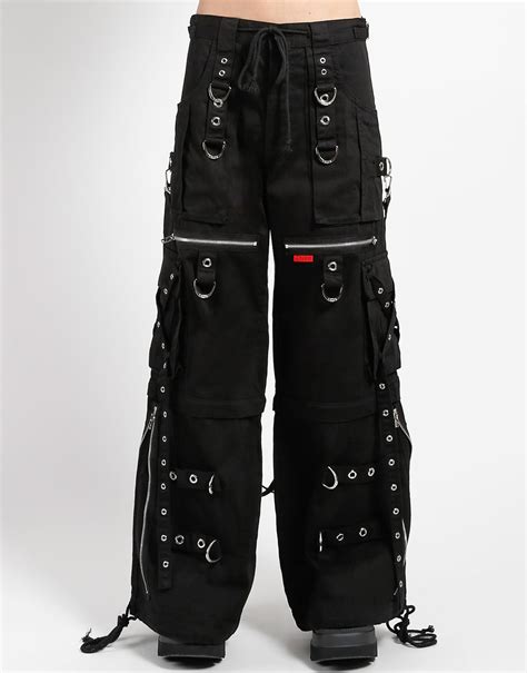 tripp nyc x strap zip off pant black