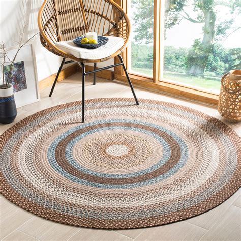 Shop Safavieh Hand Woven Country Living Reversible Brown Braided Rug