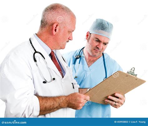 Doctors Review Patient Chart Stock Photo Image Of Confident Medical