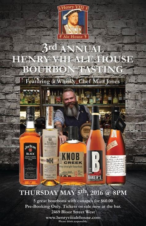 If you like, we'll notify you by email if this restaurant joins. Henry VIII Ale House Bourbon Tasting
