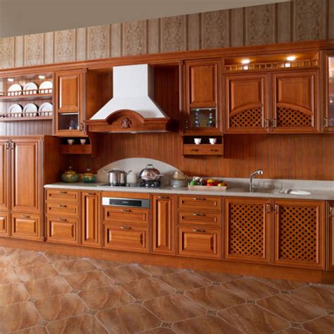 China Modern Ready Made Kitchen Cabinet Doors Solid Wood Kitchen