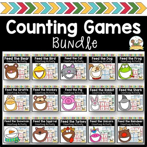 Feed The Counting Games Bundle Pre K Pages Counting Games Math