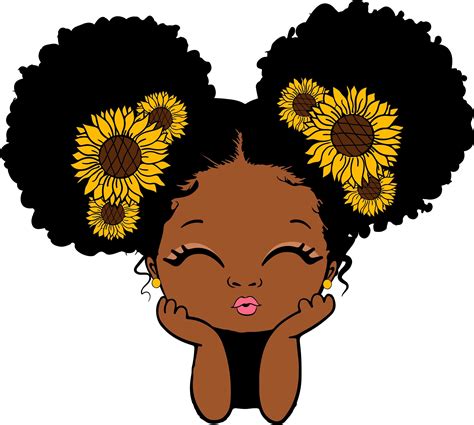 Black Girl Cartoon Girls Cartoon Art Afro Ponytail African Art