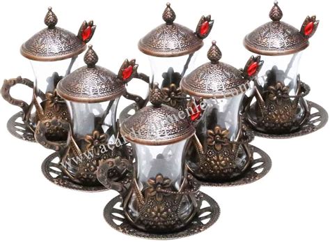 Amazon Com HAVLULAND Turkish Tea Serving Set With Glasses Saucers