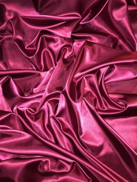 1 Mtr Claret Red Heavy Satin Bridal Dress Fabric45 Wide Etsy
