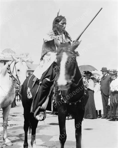 Indian Man On Horse Back 1901 8x10 Reprint Of Old Photo Native