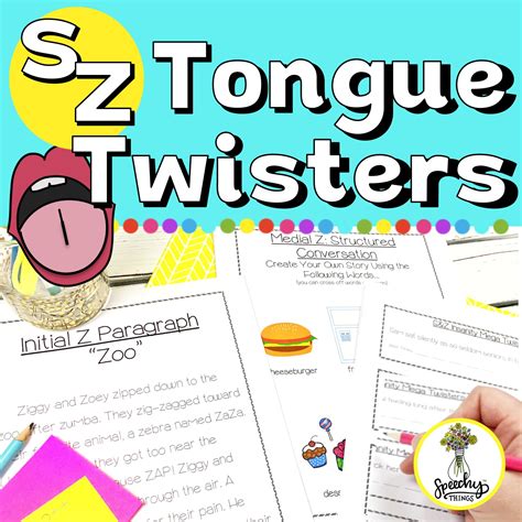 S And Z Tongue Twisters Speechy Things