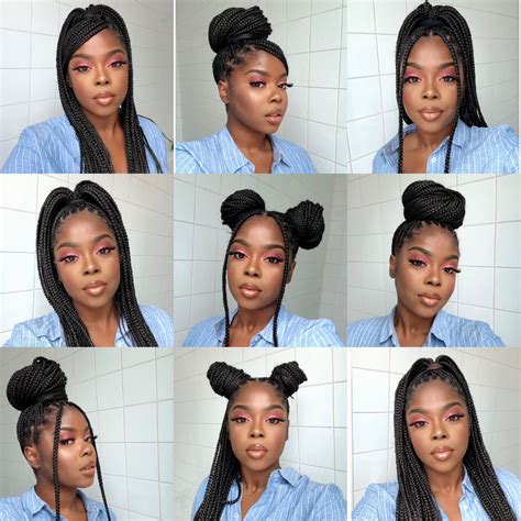 Ideas Different Styles To Pack Box Braids For Hair Ideas Stunning