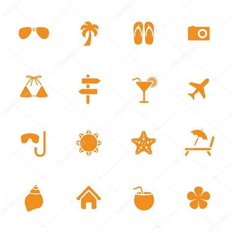Summer Vacation Theme Icons Stock Vector Image By ©missbobbit 27422271
