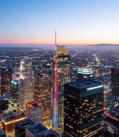 Los Angeles New Tallest Skyscraper The Wilshire Grand Opens To The