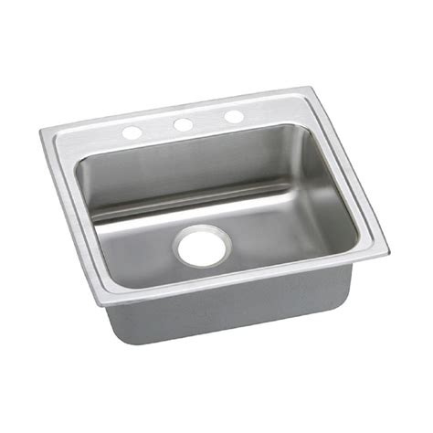 Buy products such as elkay kitchen sink, stainless steel, 33x22x6 in. Elkay Lustertone Drop-In Stainless Steel 25 in. 3-Hole ...
