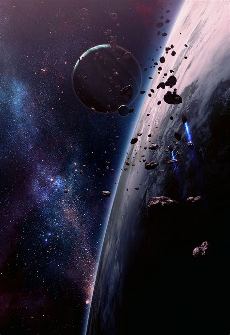 Download Iphone 7 Plus Space Meteoroids Wallpaper