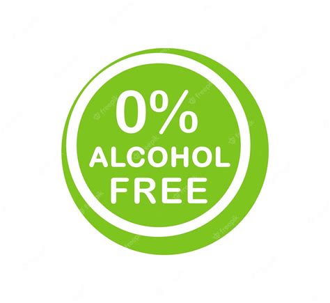 Premium Vector Alcohol Free Icon No Alcohol Logo Zero Percent