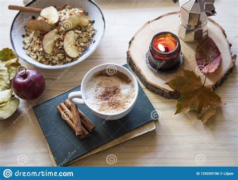 Autumn Morning Coffee And Breakfast Stock Photo Image Of