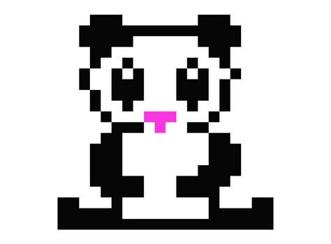 Cute Panda Master Ball Pixel Art Transparent Png Download 2048723